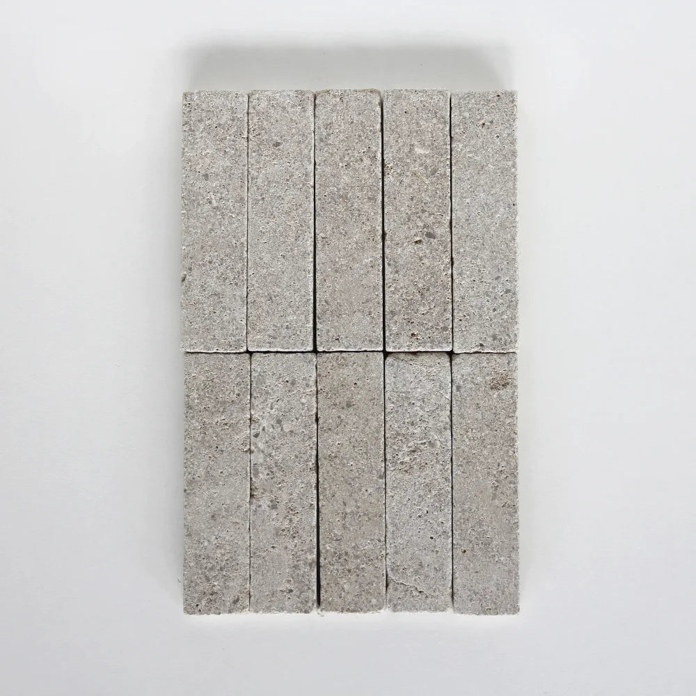 【美品】ROCHAS +クエルン 2点おまとめ割引適用 Azru Grey 12x24 Moroccan Limestone | Tumbled & Honed