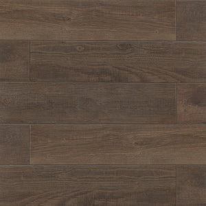 Lake House | Color: Dark Brown | Material: Porcelain | Finish: Honed | Sold By: Case | Square Foot Per Case: 10.76 | Tile Size: 8"x40"x0.375" | Commercial: Yes | Residential: Yes | Floor Rated: Yes | Wet Areas: Yes | AJ-23-205