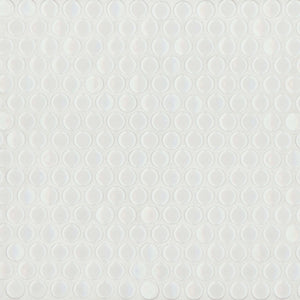 RT Penny | ¾ Penny Round | Color: White Gloss | Material: Porcelain | Finish: Gloss | Sold By: Case | Square Foot Per Case: 10 | Tile Size: 12"x12"x0.125" | Commercial: Yes | Residential: Yes | Floor Rated: No | Wet Areas: Yes | AJ-23-205