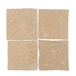 Corton Beige | Color: Beige | Material: Limestone | Finish: Old world | Sold By: SQFT | Tile Size: 4"x4"x0.375" | Commercial: Yes | Residential: Yes | Floor Rated: Yes | Wet Areas: Yes | AJ-23-0809