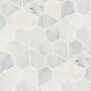Rembrandt | Mosaic | Color: White | Material: Marble | Finish: Honed | Sold By: SQFT | Tile Size: 9.625"x9.75"x0.375" | Commercial: Yes | Residential: Yes | Floor Rated: Yes | Wet Areas: Yes | AJ-23-205