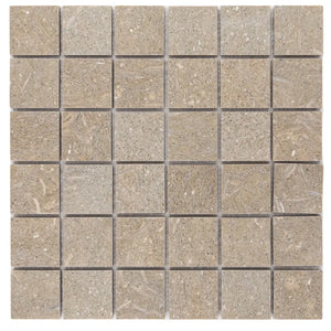 Pistache (Seagrass) | 2x2 Mosaic | Color: Green | Material: Limestone | Finish: Honed | Sold By: SQFT | Tile Size: 12"x12"x0.375" | Commercial: Yes | Residential: Yes | Floor Rated: Yes | Wet Areas: Yes | AJ-23-0809
