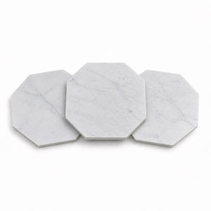 Carrara | 10x10 | Octogon White | Antiqued with Calacatta Dot