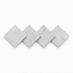 Carrara | 10x10 | Octogon White | Antiqued with Carrara Dot