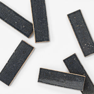 Handcraft Glazed Brick Midnight | Color: Black | Material: Thin Brick | Finish: Matte | Sold By: SQFT | Tile Size: 2.5"x8"x0.5" | Commercial: Yes | Residential: Yes | Floor Rated: Yes | Wet Areas: Yes | AJ-23-1301