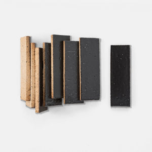 Handcraft Glazed Brick Midnight | Color: Black | Material: Thin Brick | Finish: Matte | Sold By: SQFT | Tile Size: 2.5"x8"x0.5" | Commercial: Yes | Residential: Yes | Floor Rated: Yes | Wet Areas: Yes | AJ-23-1301