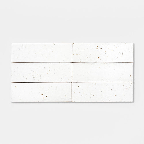 Handcraft Glazed Brick Pure White | Color: White | Material: Thin Brick | Finish: Gloss | Sold By: SQFT | Tile Size: 2.5"x8"x0.5" | Commercial: No | Residential: Yes | Floor Rated: Yes | Wet Areas: Yes | AJ-23-1301