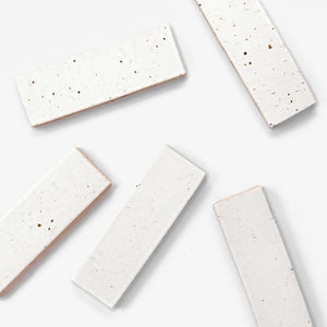 Handcraft Glazed Brick Pure White | Color: White | Material: Thin Brick | Finish: Gloss | Sold By: SQFT | Tile Size: 2.5"x8"x0.5" | Commercial: No | Residential: Yes | Floor Rated: Yes | Wet Areas: Yes | AJ-23-1301