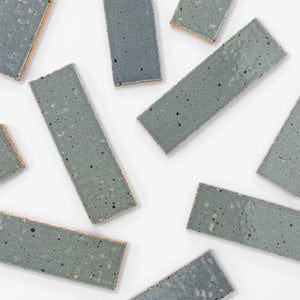 Handcraft Glazed Brick Mist | Color: Green | Material: Thin Brick | Finish: Gloss | Sold By: SQFT | Tile Size: 2.5"x8"x0.5" | Commercial: No | Residential: Yes | Floor Rated: Yes | Wet Areas: Yes | AJ-23-1301