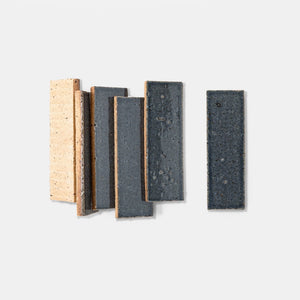 Handcraft Glazed Brick Mykonos | Color: Black | Material: Thin Brick | Finish: Gloss | Sold By: SQFT | Tile Size: 2.5"x8"x0.5" | Commercial: No | Residential: Yes | Floor Rated: Yes | Wet Areas: Yes | AJ-23-1301
