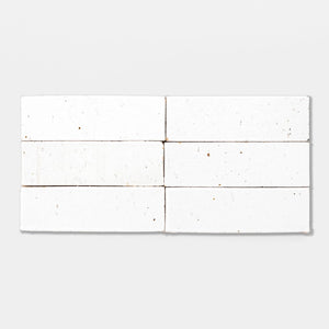 Handcraft Glazed Brick Arctic White | Color: White | Material: Thin Brick | Finish: Matte | Sold By: SQFT | Tile Size: 2.5"x8"x0.5" | Commercial: No | Residential: Yes | Floor Rated: Yes | Wet Areas: Yes | AJ-23-1301