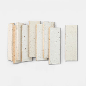 Handcraft Glazed Brick Linen | Color: White | Material: Thin Brick | Finish: Gloss | Sold By: SQFT | Tile Size: 2.5"x8"x0.5" | Commercial: Yes | Residential: Yes | Floor Rated: Yes | Wet Areas: Yes | AJ-23-1301