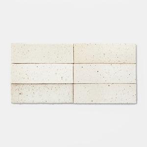 Handcraft Glazed Brick Linen | Color: White | Material: Thin Brick | Finish: Gloss | Sold By: SQFT | Tile Size: 2.5"x8"x0.5" | Commercial: Yes | Residential: Yes | Floor Rated: Yes | Wet Areas: Yes | AJ-23-1301