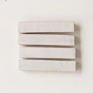 Zellige | Color: Snow | Material: Ceramic | Finish: Gloss | Sold By: Case | Square Foot Per Case: 2.69 | Tile Size: 1"x6"x0.787" | Commercial: Yes | Residential: Yes | Floor Rated: Yes | Wet Areas: Yes | AJ-23-3337-EZR1525-01