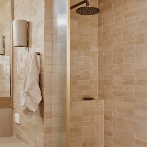 Zellige | Color: Latte | Material: Ceramic | Finish: Gloss | Sold By: Case | Square Foot Per Case: 5.38 | Tile Size: 2"x6"x0.394" | Commercial: Yes | Residential: Yes | Floor Rated: Yes | Wet Areas: Yes | AJ-23-3337-EZR1550-05