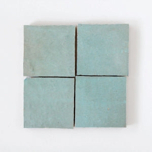 Zellige | Color: Moss | Material: Ceramic | Finish: Gloss | Sold By: Case | Square Foot Per Case: 10.76 | Tile Size: 4"x4"x0.787" | Commercial: Yes | Residential: Yes | Floor Rated: Yes | Wet Areas: Yes | AJ-23-3337
