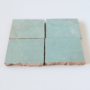 Zellige | Color: Moss | Material: Ceramic | Finish: Gloss | Sold By: Case | Square Foot Per Case: 10.76 | Tile Size: 4"x4"x0.787" | Commercial: Yes | Residential: Yes | Floor Rated: Yes | Wet Areas: Yes | AJ-23-3337
