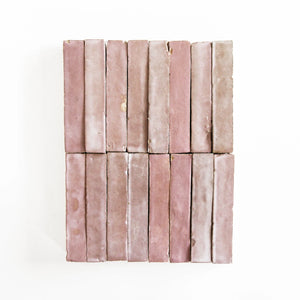 Zellige | 1x6 | Moroccan Pink | Gloss