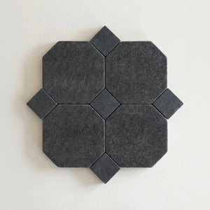 Moroccan Black Marble | Octagon | Color: Black | Material: Marble | Finish: Matte | Sold By: Case | Square Foot Per Case: 4.53 | Tile Size: 8"x8"x0.591" | Usage: Commercial: Yes | Residential: Yes | Floor Rated: Yes | Wet Areas: Yes