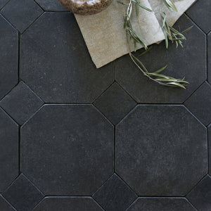 Moroccan Black Marble | Octagon | Color: Black | Material: Marble | Finish: Matte | Sold By: Case | Square Foot Per Case: 4.53 | Tile Size: 8"x8"x0.591" | Usage: Commercial: Yes | Residential: Yes | Floor Rated: Yes | Wet Areas: Yes