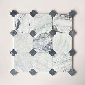 Dunya | 8x8 | Fleur Antique Octagon w/ Taurus Insert | Tumbled | Color: Antique | Material: Stone | Finish: Matte | Sold By: Case | Square Foot Per Case: 5.37 | Includes: 12 Octagons (8"x8") + 12 Taurus Inserts (2.7"x2.7") Per Case | Tile Size: 8"x8"x0.39" | Commercial: Yes | Residential: Yes | Floor Rated: Yes | Wet Areas: Yes