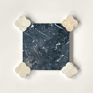 Dunya | 8x8 | Fleur Taurus Octagon w/ Royal Insert | Tumbled | Color: Taurus | Material: Stone | Finish: Matte | Sold By: Case | Square Foot Per Case: 5.37 | Includes: 12 Octagons (8"x8") + 12 Royal Inserts (2.7"x2.7") Per Case | Tile Size: 8"x8"x0.39" | Commercial: Yes | Residential: Yes | Floor Rated: Yes | Wet Areas: Yes