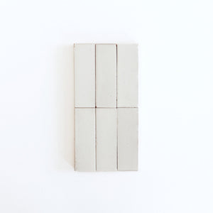 Tierra | Color: Nieve | Material: Ceramic | Finish: Gloss | Sold By: Case | Square Foot Per Case: 5.38 | Tile Size: 2"x6"x0.472" | Commercial: Yes | Residential: Yes | Floor Rated: No | Wet Areas: Yes | AJ-23-3337-EZTIER1505-Nieve