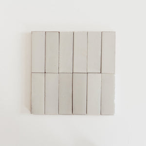 Tierra | Color: Nieve | Material: Ceramic | Finish: Gloss | Sold By: Case | Square Foot Per Case: 5.38 | Tile Size: 2"x6"x0.472" | Commercial: Yes | Residential: Yes | Floor Rated: No | Wet Areas: Yes | AJ-23-3337-EZTIER1505-Nieve