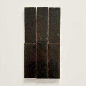 Tierra | Color: Oscuro | Material: Ceramic | Finish: Gloss | Sold By: Case | Square Foot Per Case: 5.38 | Tile Size: 2"x6"x0.472" | Commercial: Yes | Residential: Yes | Floor Rated: No | Wet Areas: Yes | AJ-23-3337-EZTIER1505-Oscuro