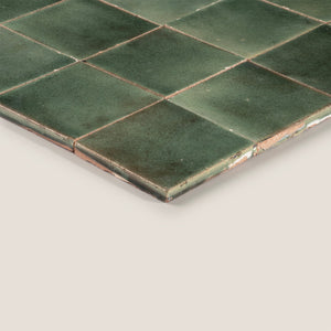 Tierra | Color: Kelp | Material: Ceramic | Finish: Gloss | Sold By: Case | Square Foot Per Case: 5.38 | Tile Size: 4"x4"x0.472" | Commercial: Yes | Residential: Yes | Floor Rated: Yes | Wet Areas: Yes | AJ-23-3337-EZRTIER1010-Kelp