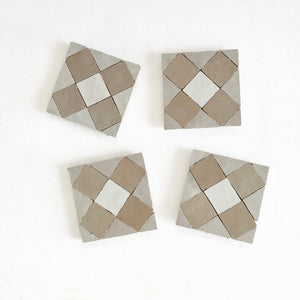 Zellige Mosaic - Tavira | Color: Oat/Latte/Snow | Material: Ceramic | Finish: Gloss | Sold By: Case | Square Foot Per Case: 5.38 | Tile Size: 4"x4"x0.472" | Commercial: Yes | Residential: Yes | Floor Rated: Yes | Wet Areas: Yes | AJ-23-3337-EZR0225-39-05-01