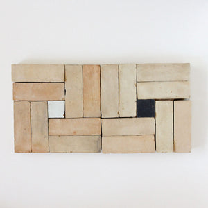 Zellige Mosaic - Aspa | Color: Clay/Snow | Material: Ceramic | Finish: Gloss | Sold By: Case | Square Foot Per Case: 4.09 | Tile Size: 9.3"x9.3"x0.787" | Commercial: Yes | Residential: Yes | Floor Rated: Yes | Wet Areas: Yes | AJ-23-3337-EZR2323-04-01