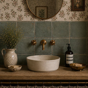 Carolina Clay | 8x8 | Kiawah Green | Glazed