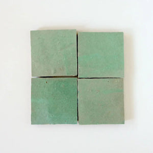 Zellige | Color: Avocado | Material: Ceramic | Finish: Gloss | Sold By: Case | Square Foot Per Case: 10.76 | Tile Size: 4"x4"x0.787" | Commercial: Yes | Residential: Yes | Floor Rated: Yes | Wet Areas: Yes | AJ-23-3337-EZR1010-06