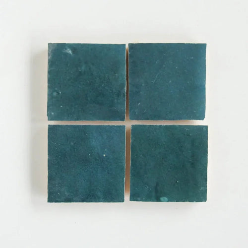 Zellige | Color: Blue Grotto | Material: Ceramic | Finish: Gloss | Sold By: Case | Square Foot Per Case: 10.76 | Tile Size: 4"x4"x0.787" | Commercial: Yes | Residential: Yes | Floor Rated: Yes | Wet Areas: Yes | AJ-23-3337-EZR1010-11