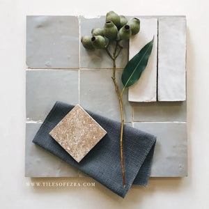 Zellige | Color: Duck Egg Blue | Material: Ceramic | Finish: Gloss | Sold By: Case | Square Foot Per Case: 10.76 | Tile Size: 4"x4"x0.787" | Commercial: Yes | Residential: Yes | Floor Rated: Yes | Wet Areas: Yes | AJ-23-3337-EZR1010-34