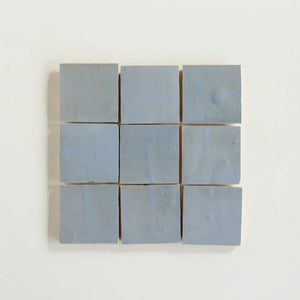 Zellige | Color: Clear Sky | Material: Ceramic | Finish: Gloss | Sold By: Case | Square Foot Per Case: 10.76 | Tile Size: 4"x4"x0.787" | Commercial: Yes | Residential: Yes | Floor Rated: Yes | Wet Areas: Yes | AJ-23-3337-EZR1010-09