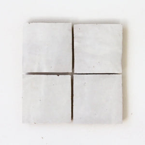 Zellige | Color: Snow | Material: Ceramic | Finish: Gloss | Sold By: Case | Square Foot Per Case: 10.76 | Tile Size: 4"x4"x0.787" | Commercial: Yes | Residential: Yes | Floor Rated: Yes | Wet Areas: Yes | AJ-23-3337-EZR1010-01