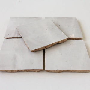 Zellige | Color: Snow | Material: Ceramic | Finish: Gloss | Sold By: Case | Square Foot Per Case: 10.76 | Tile Size: 4"x4"x0.787" | Commercial: Yes | Residential: Yes | Floor Rated: Yes | Wet Areas: Yes | AJ-23-3337-EZR1010-01