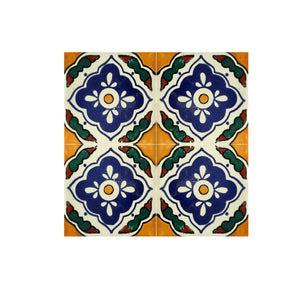 Talavera | 1x1 | Flor Azul | Gloss