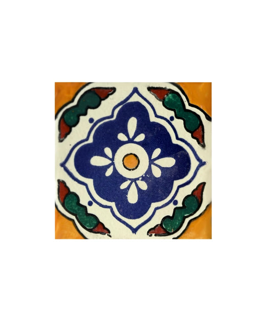 Talavera | 1x1 | Flor Azul | Gloss