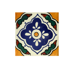 Talavera | 2x2 | Flor Azul | Gloss
