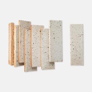 Handcraft Glazed Brick Rice Paper | Color: Rice Paper| Material: Thin Brick | Finish: Matte | Sold By: SQFT | Tile Size: 2.5"x8"x0.5" | Commercial: Yes | Residential: Yes | Floor Rated: Yes | Wet Areas: Yes | AJ-23-1301