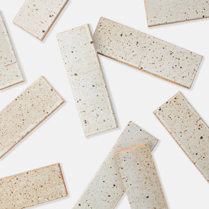 Handcraft Glazed Brick Rice Paper | Color: Rice Paper| Material: Thin Brick | Finish: Matte | Sold By: SQFT | Tile Size: 2.5"x8"x0.5" | Commercial: Yes | Residential: Yes | Floor Rated: Yes | Wet Areas: Yes | AJ-23-1301
