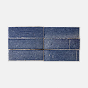 Handcraft Glazed Brick Ibiza Blue | Color: Ibiza Blue| Material: Thin Brick | Finish: Matte | Sold By: SQFT | Tile Size: 2.5"x8"x0.5" | Commercial: Yes | Residential: Yes | Floor Rated: Yes | Wet Areas: Yes | AJ-23-1301