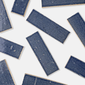 Handcraft Glazed Brick Ibiza Blue | Color: Ibiza Blue| Material: Thin Brick | Finish: Matte | Sold By: SQFT | Tile Size: 2.5"x8"x0.5" | Commercial: Yes | Residential: Yes | Floor Rated: Yes | Wet Areas: Yes | AJ-23-1301