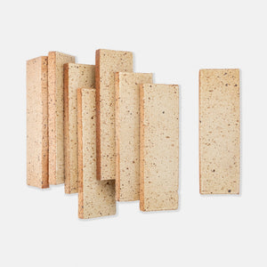 Handcraft Glazed Brick Biscuit | Color: Biscuit| Material: Thin Brick | Finish: Gloss | Sold By: SQFT | Tile Size: 2.5"x8"x0.5" | Commercial: Yes | Residential: Yes | Floor Rated: Yes | Wet Areas: Yes | AJ-23-1301