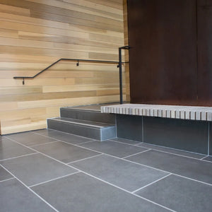 AJ-23-0809 | Basalt Black (Lave Noire) Grey 12x24 | Color: Grey | Material: Basalt | Finish: Honed | Sold By: Case | Square Foot Per Case: 4 | Tile Size: 12"x24"x0.5" | Commercial: Yes | Residential: Yes | Floor Rated: Yes | Wet Areas: Yes