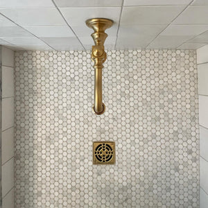 Contessa Bianco | 3/4 Penny Round Mosaic | Color: White/Light Grey | Material: Marble | Finish: Polished | Sold By: Piece | Tile Size: 12"x12"x0.375" | Commercial: Yes | Residential: Yes | Floor Rated: Yes | Wet Areas: No | AJ-23-1920