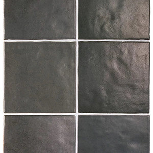 Artisan | Color: Black | Material: Ceramic | Finish: Matte | Sold By: Case | Square Foot Per Case: 10.76 | Tile Size: 5"x5"x0.375" | Commercial: No | Residential: Yes | Floor Rated: No | Wet Areas: Yes | AJ-23-
